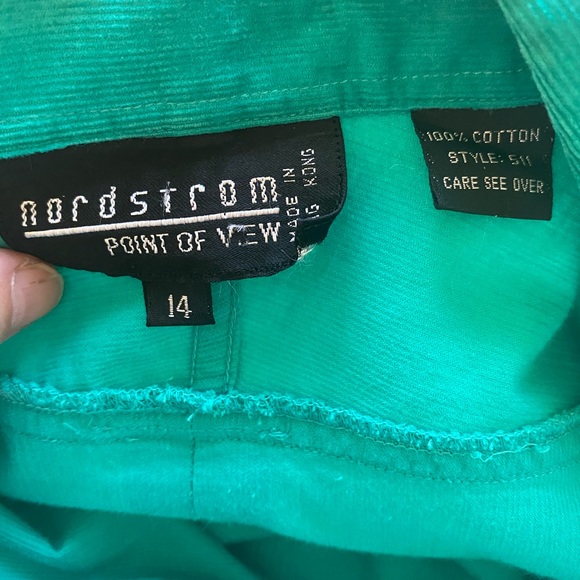 Vintage Nordstrom Point of View Blouse, Kelly Green, Women’s 14 - Picture 5 of 6